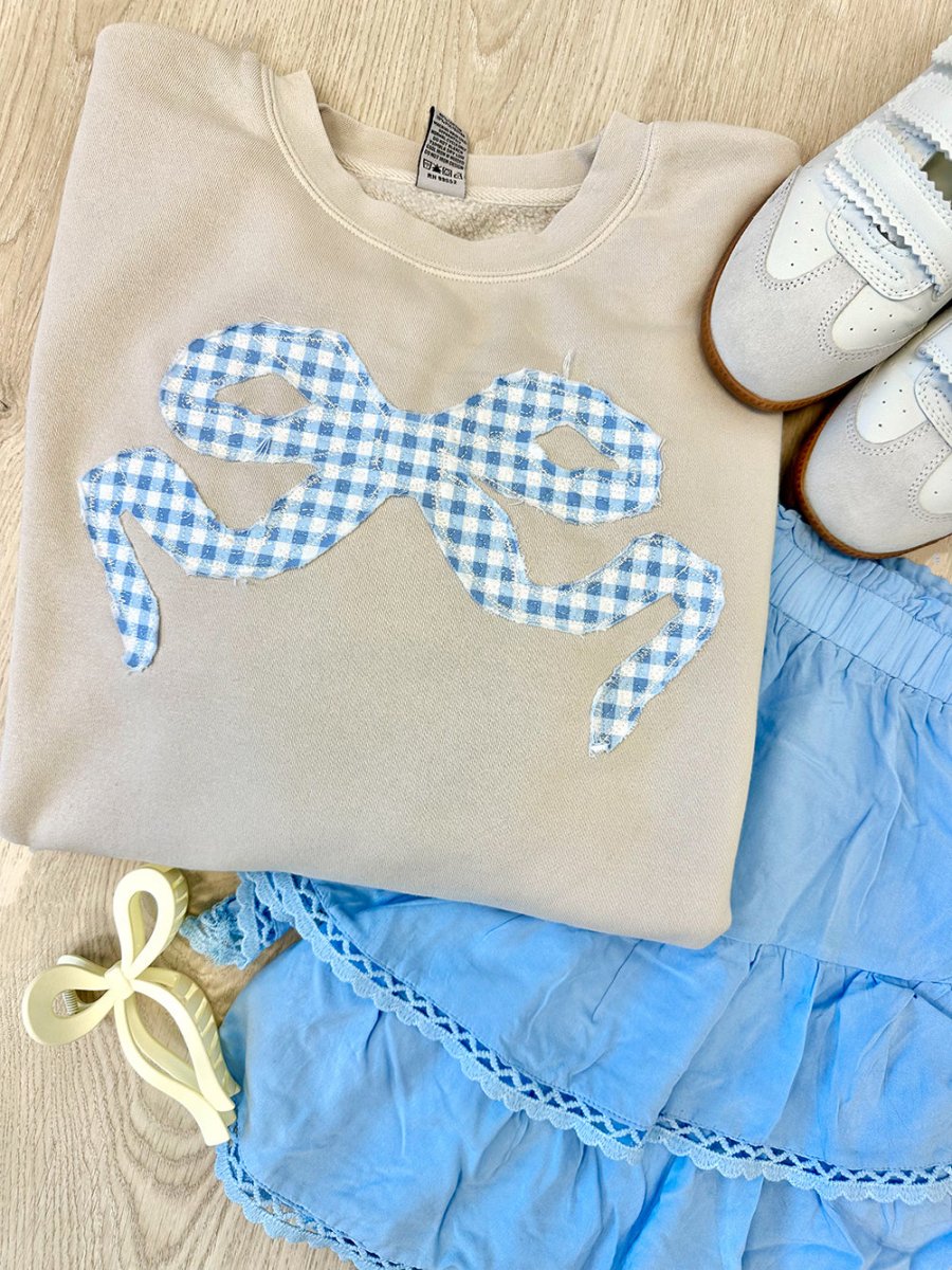 'Blue Gingham' Appliqué Stitch Cozy Crew