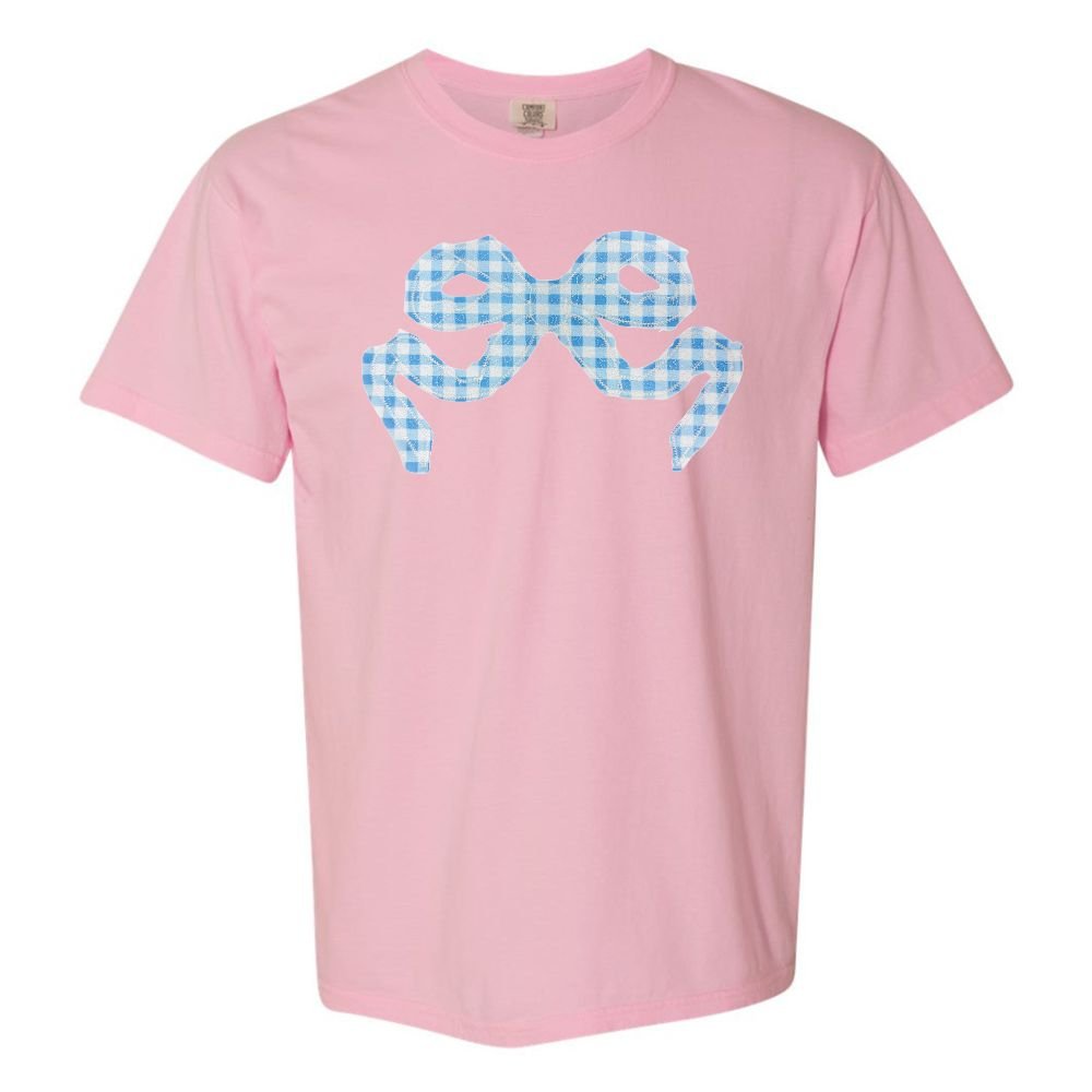 'Blue Gingham' Appliqué Stitch T-Shirt