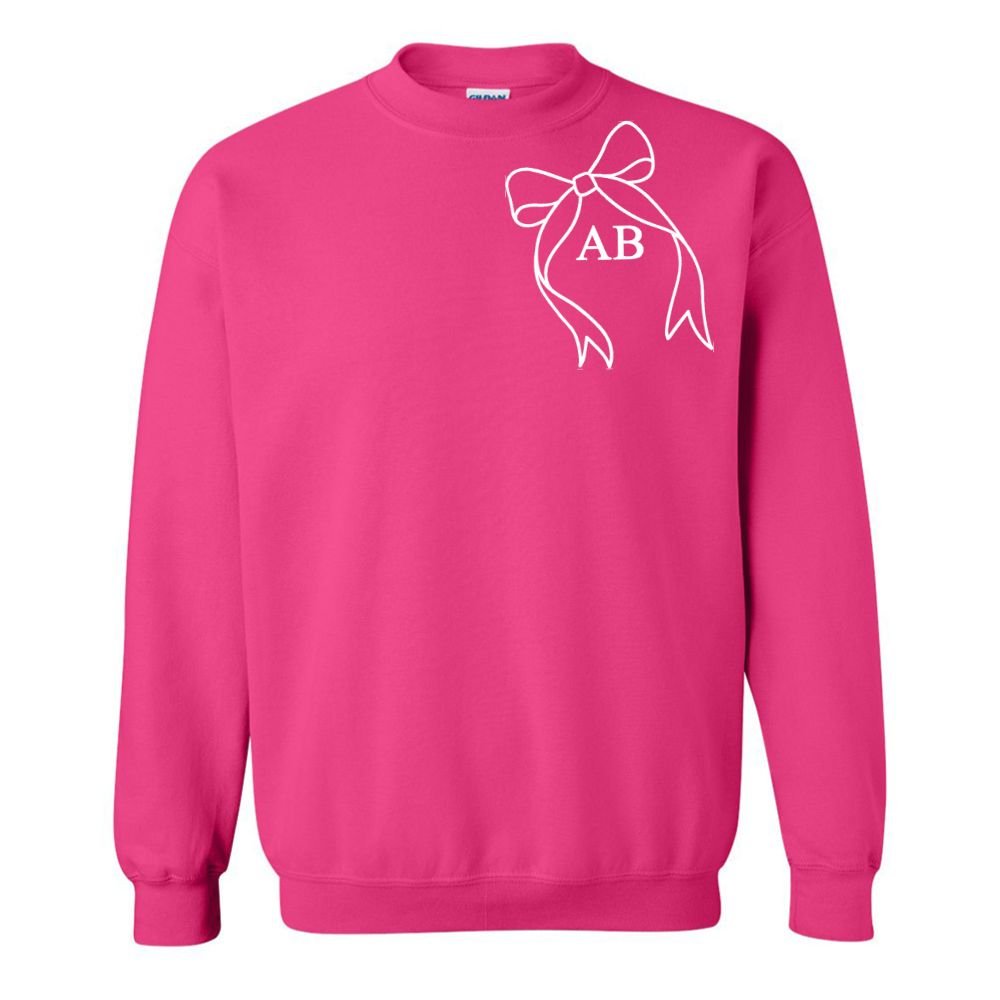 Initialed 'Big Bow' Crewneck Sweatshirt