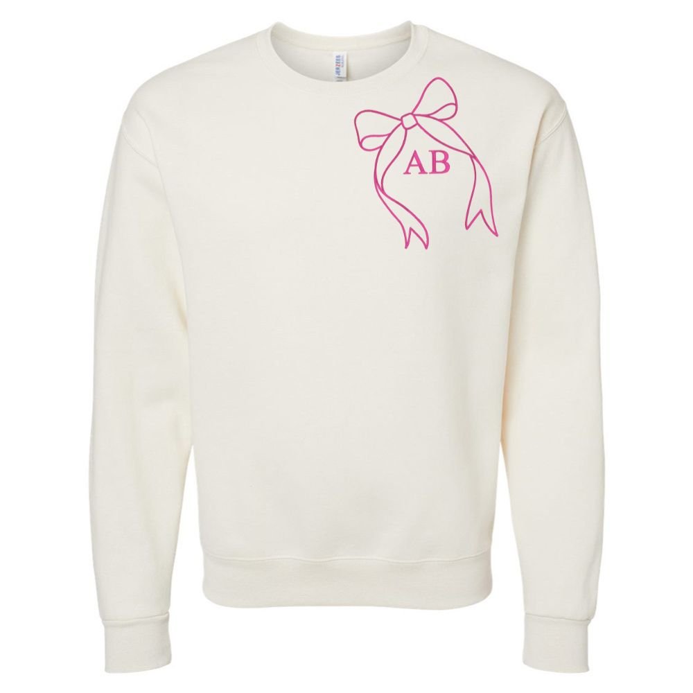 Initialed 'Big Bow' Crewneck Sweatshirt