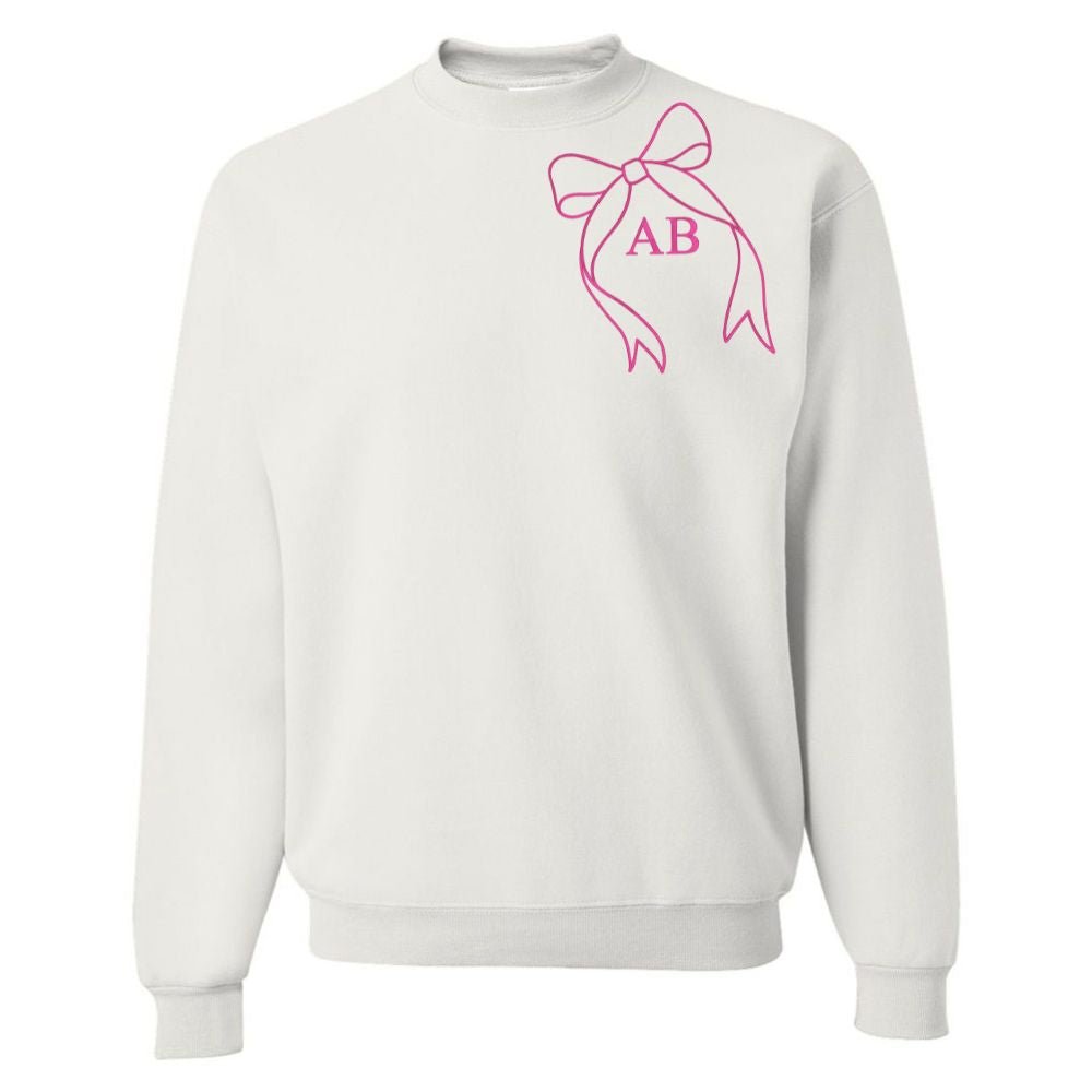 Initialed 'Big Bow' Crewneck Sweatshirt