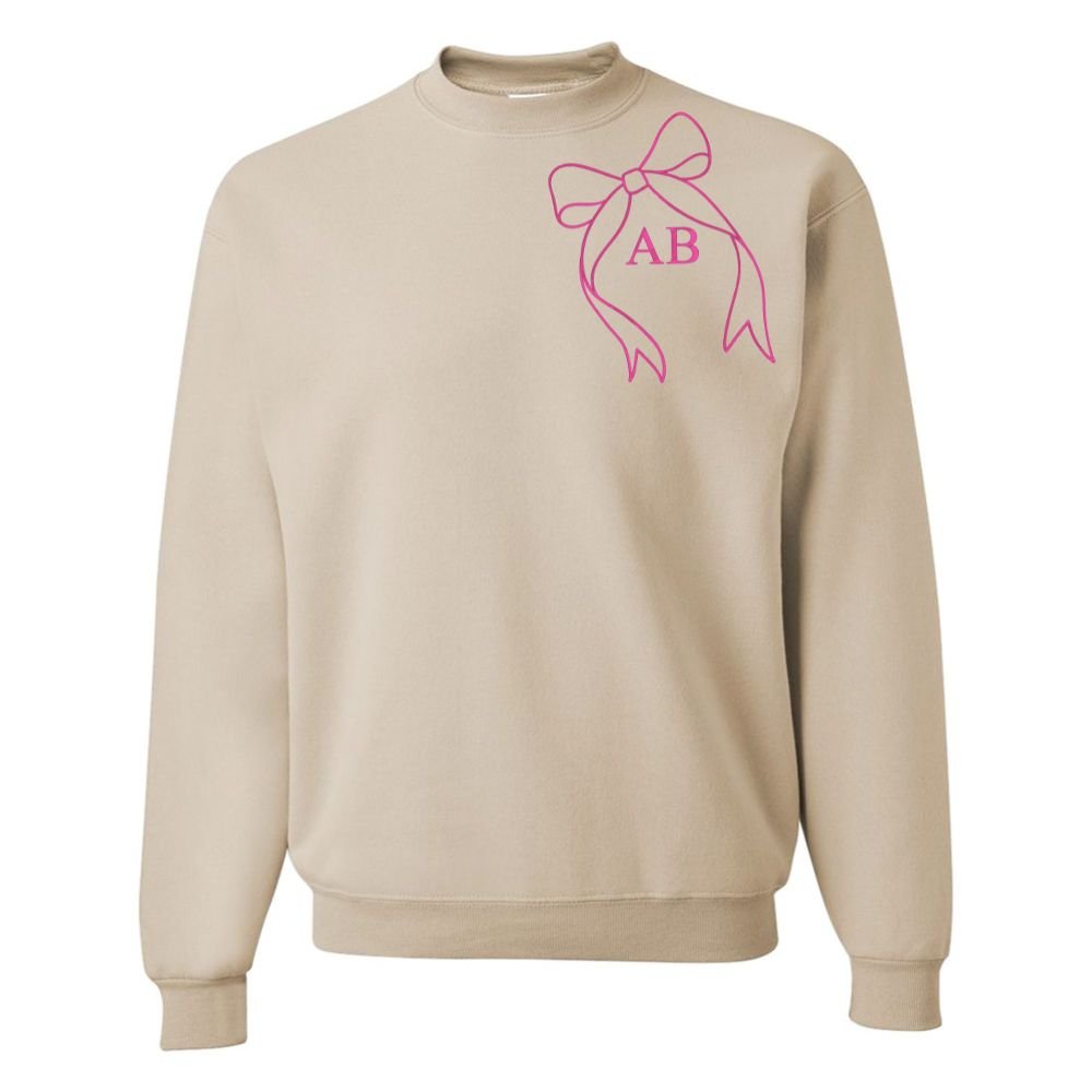 Initialed 'Big Bow' Crewneck Sweatshirt