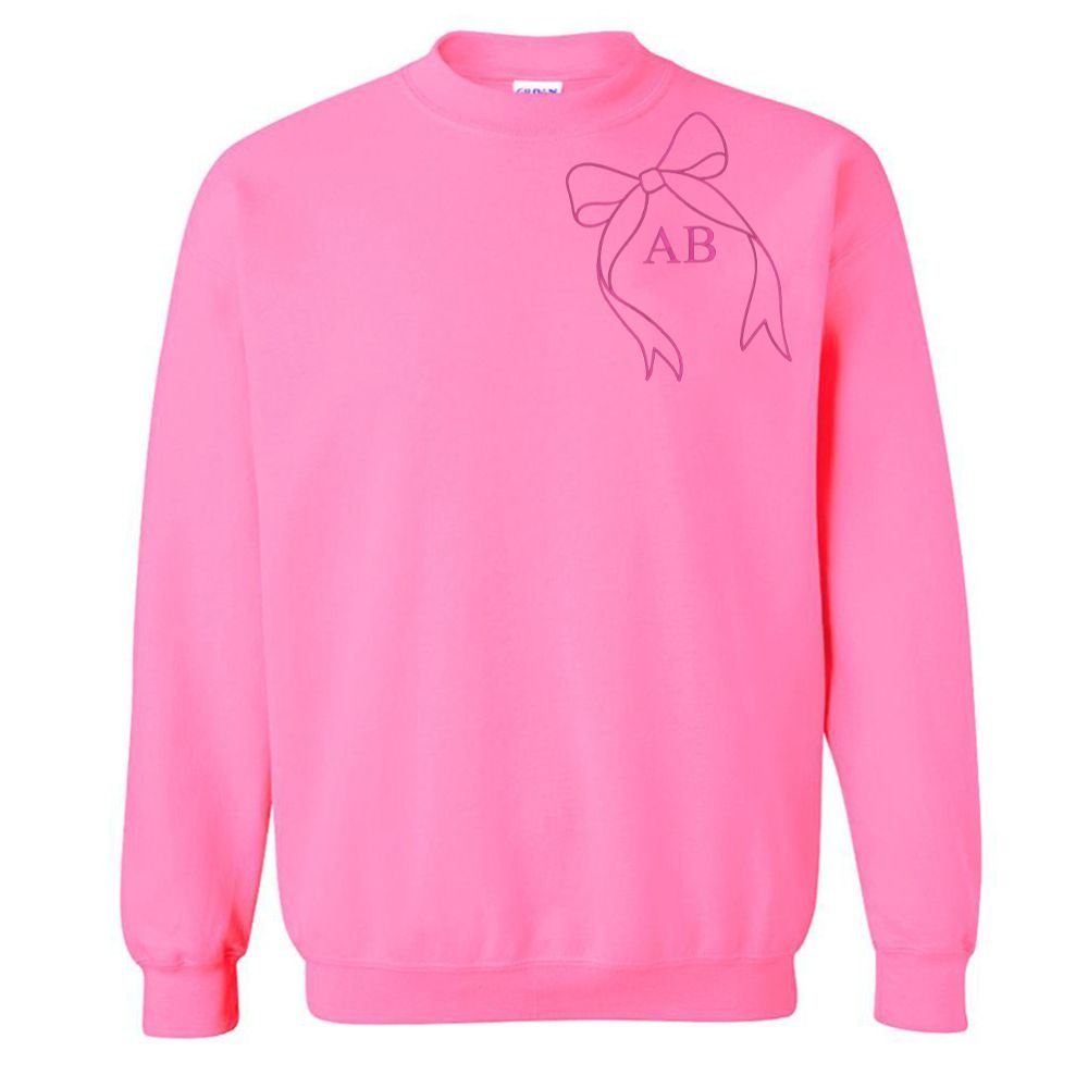 Initialed 'Big Bow' Crewneck Sweatshirt