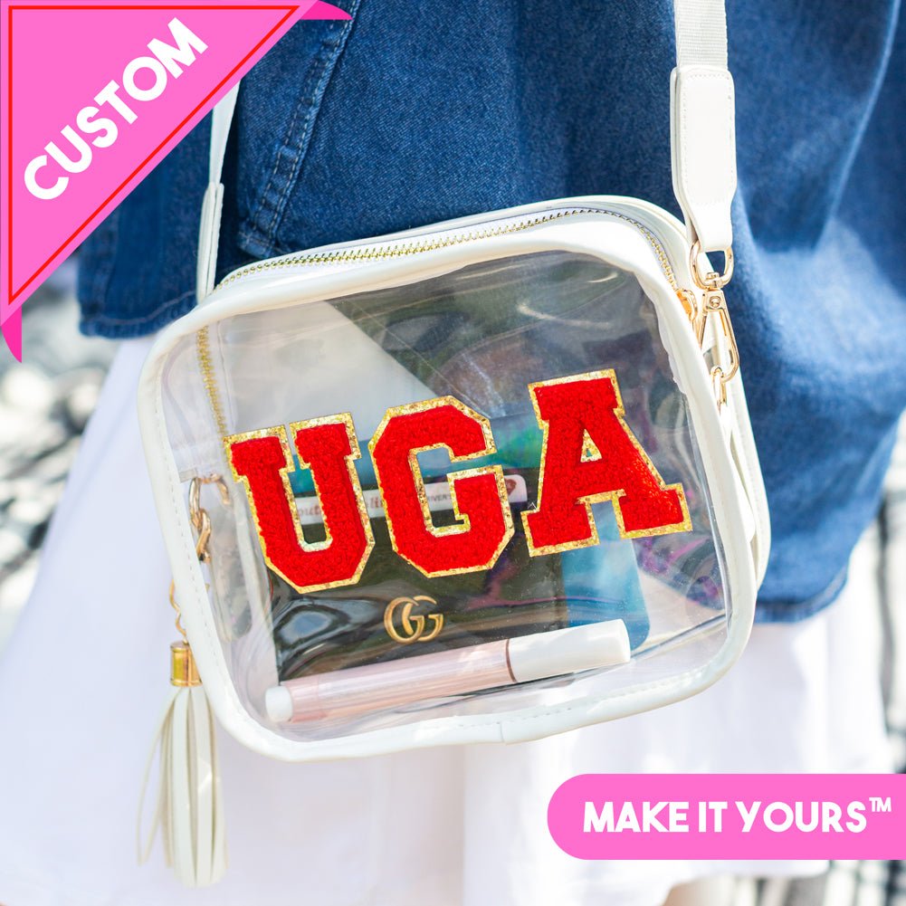 Make It Yours™ Letter Patch Clear Stadium Crossbody Bag