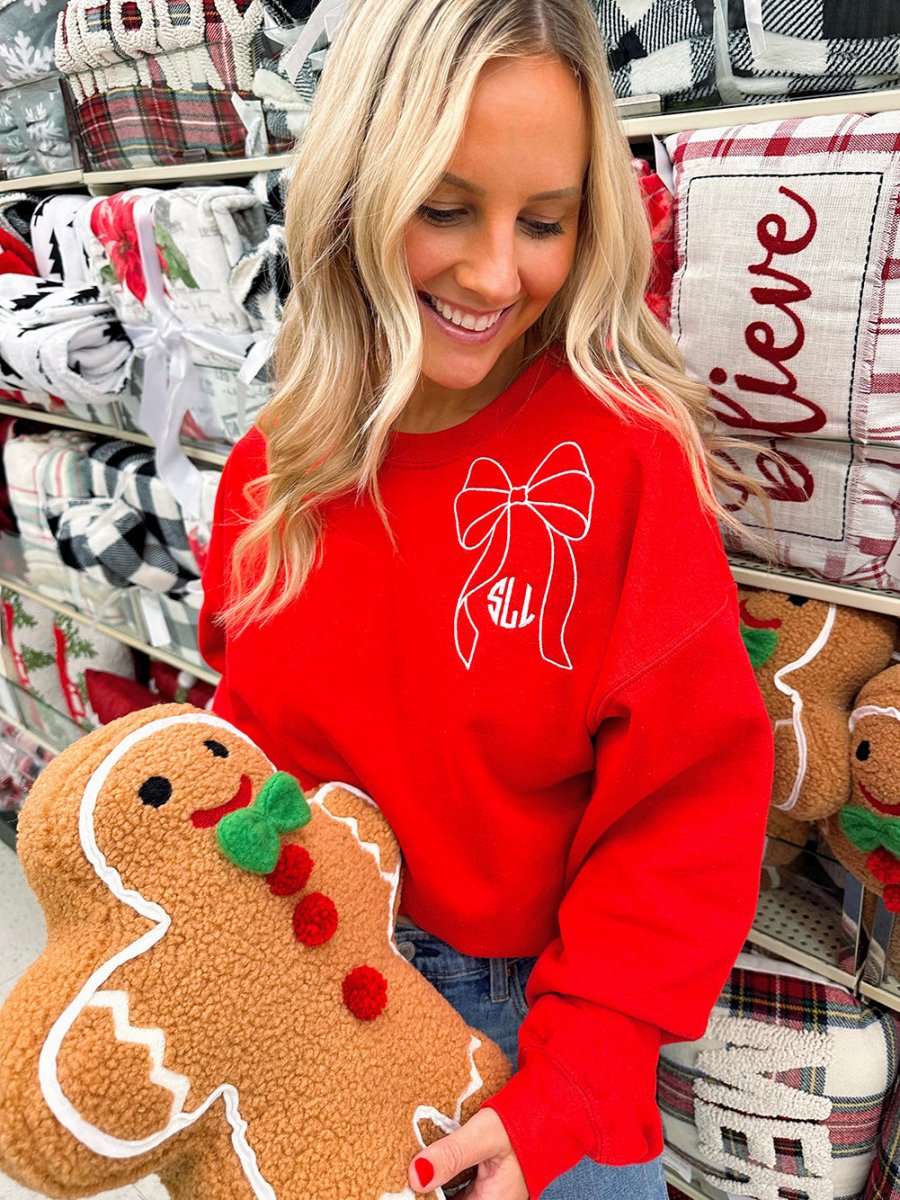 Monogrammed 'Big Bow' Crewneck Sweatshirt