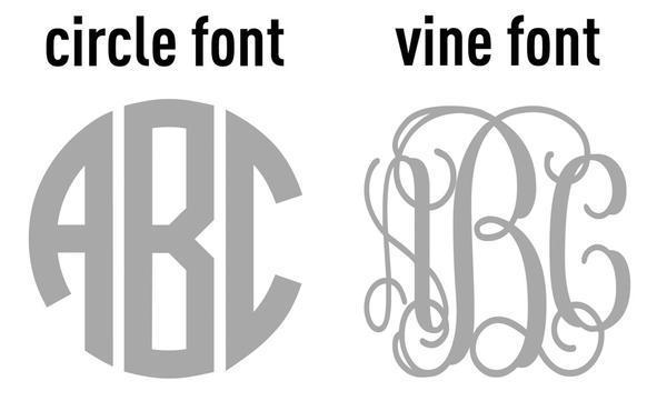 Monogrammed Big Print Tote Bag