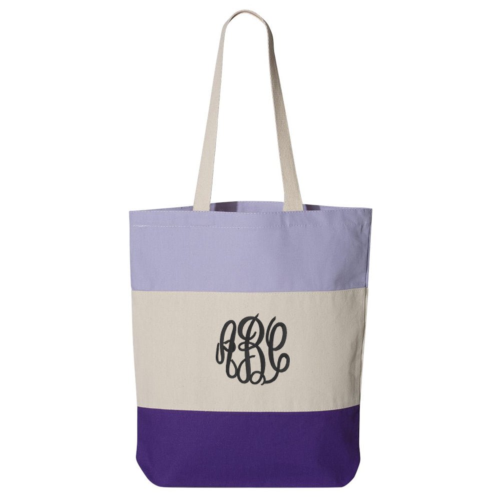 Monogrammed Colorblock Tote
