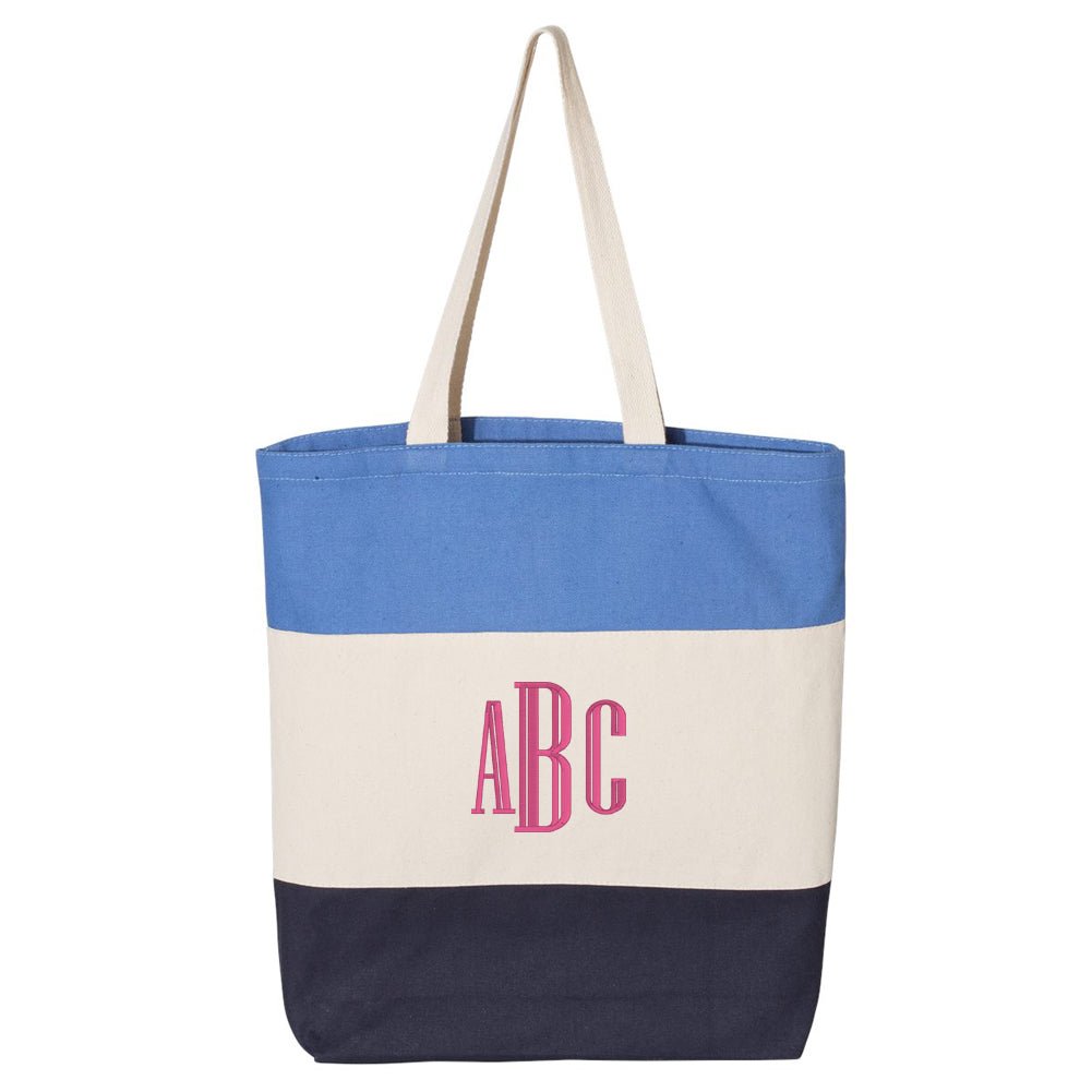 Monogrammed Colorblock Tote