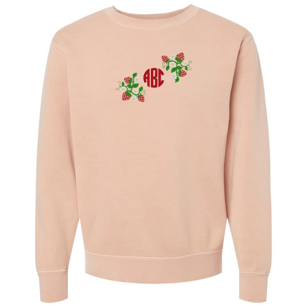 Monogrammed 'Strawberry Fields' Cozy Crew
