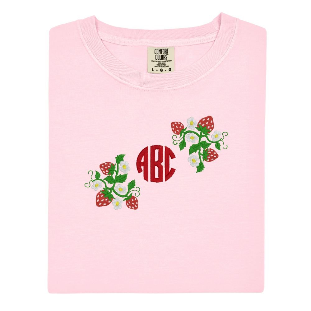 Monogrammed 'Strawberry Fields' T-Shirt