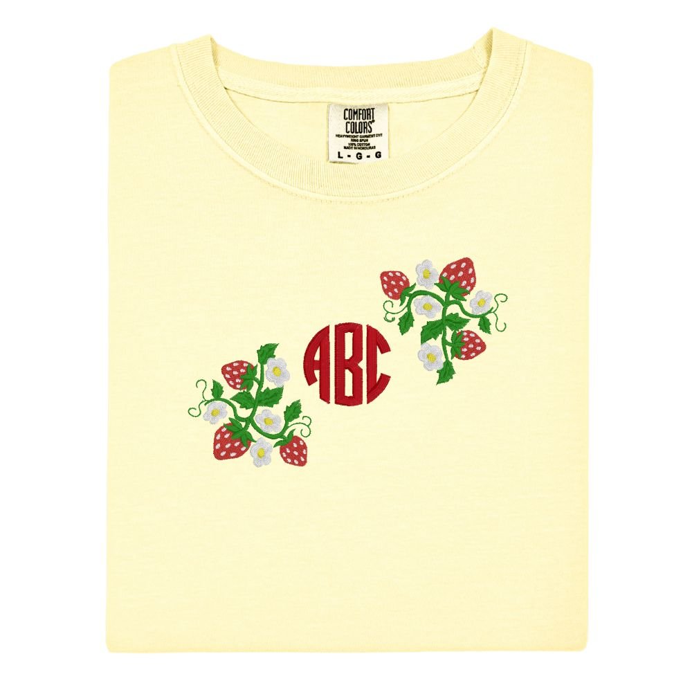 Monogrammed 'Strawberry Fields' T-Shirt