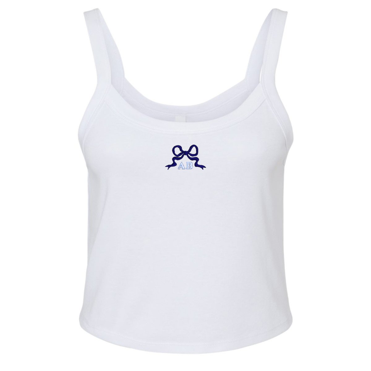 Monogrammed 'Tiny Bow' Baby Tank