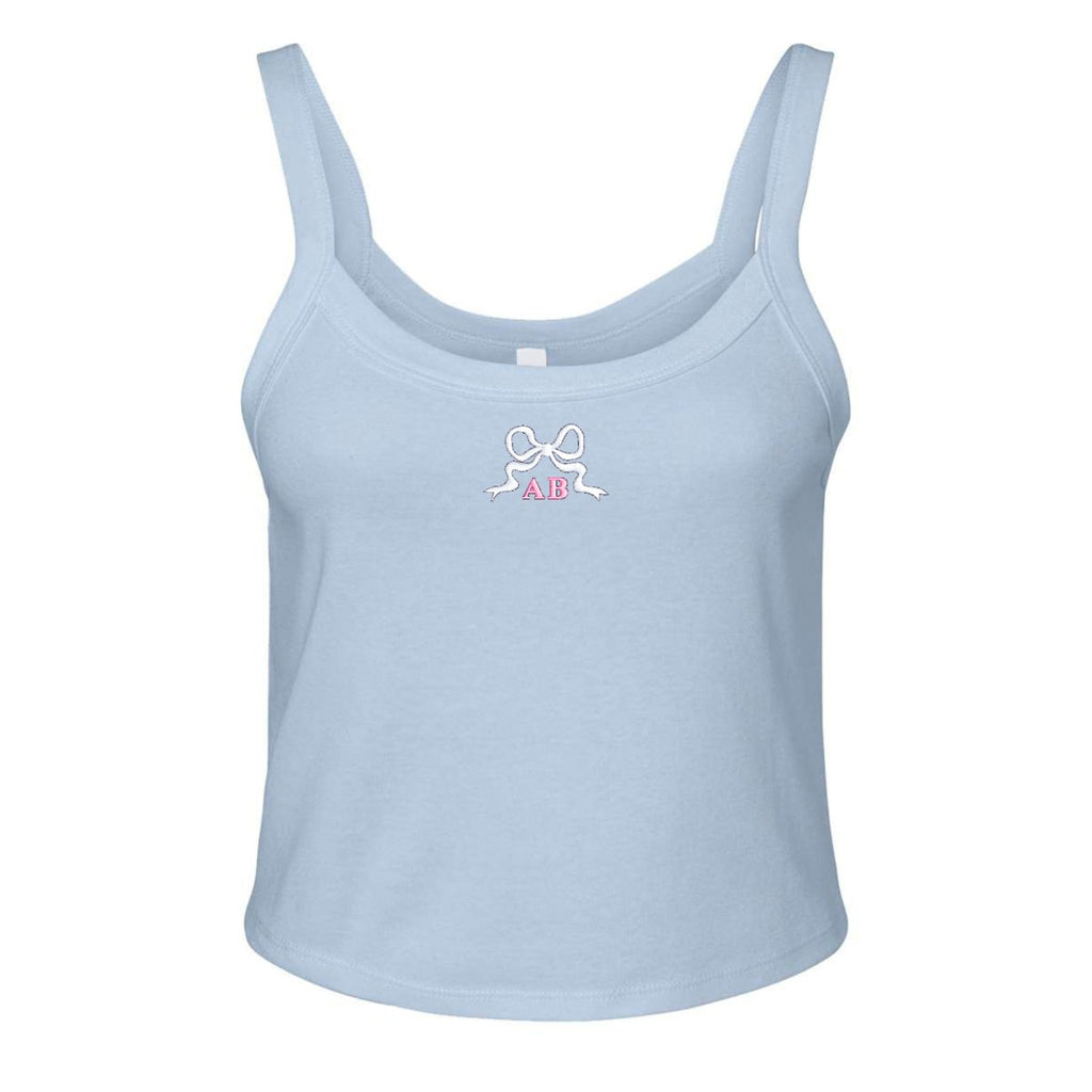 Monogrammed 'Tiny Bow' Baby Tank