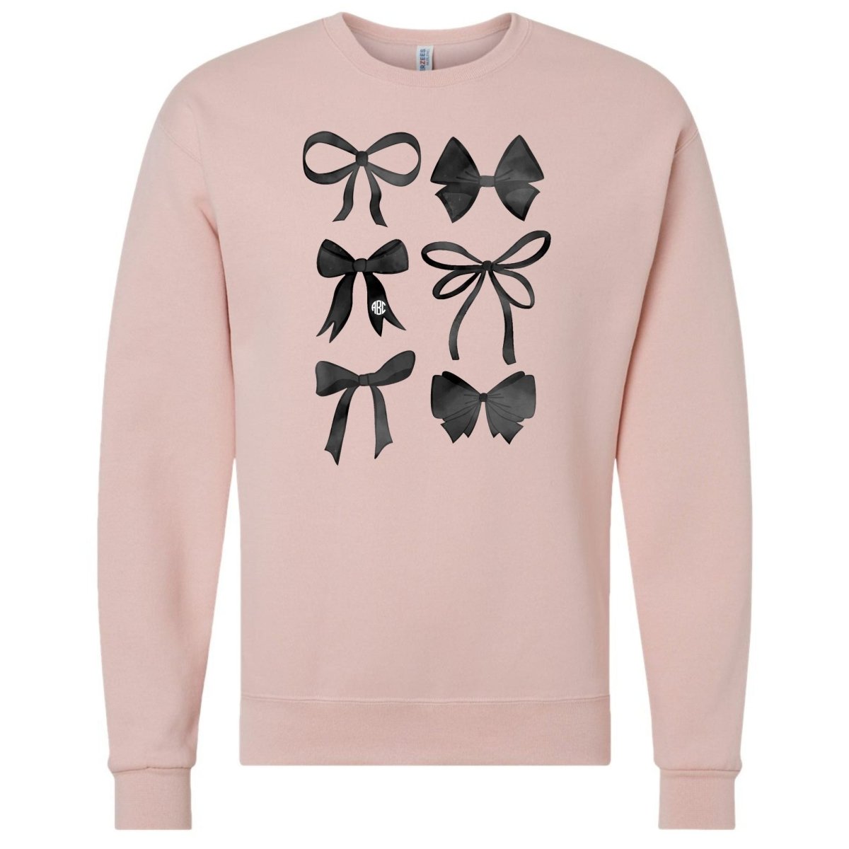 Monogrammed 'Watercolor Bows' Crewneck Sweatshirt
