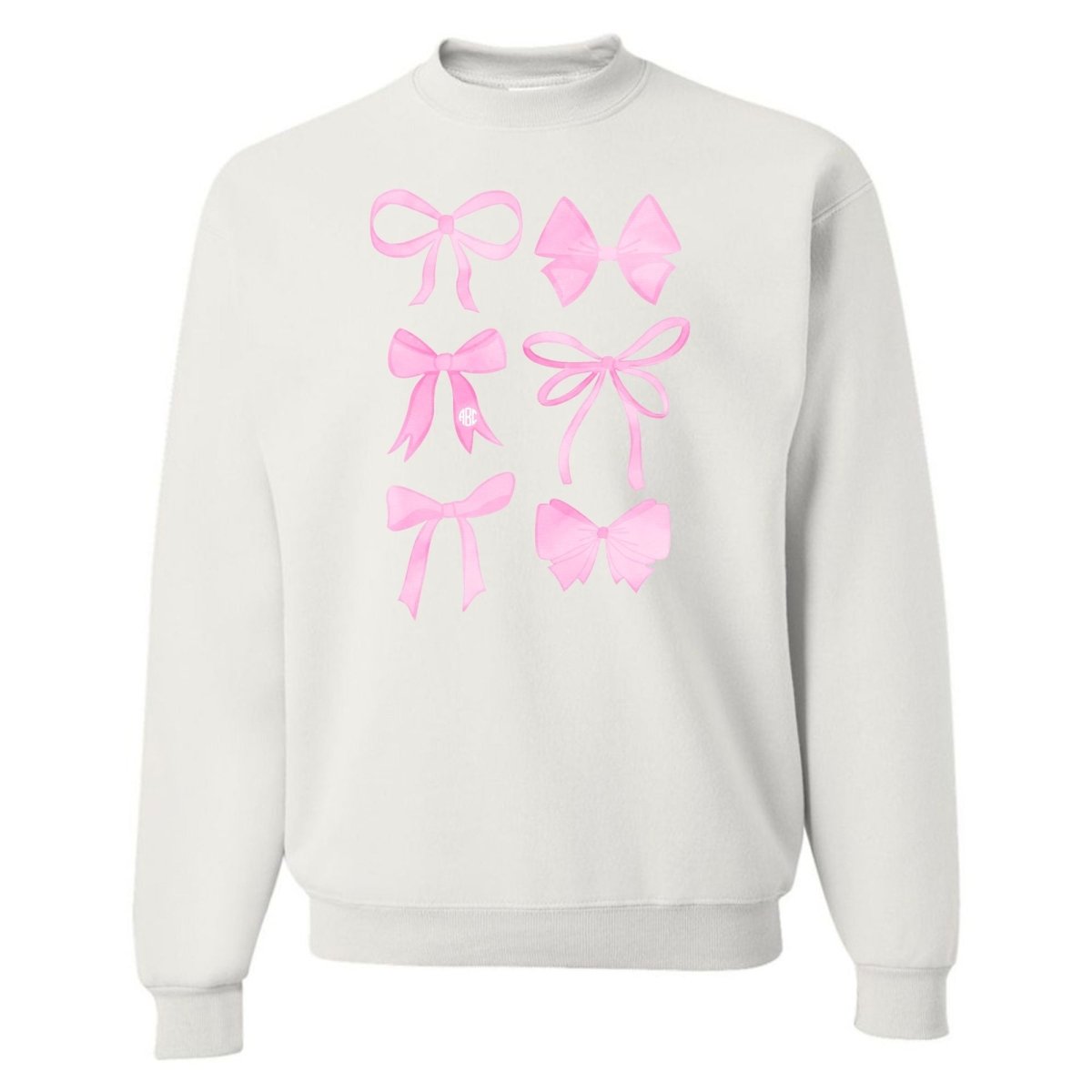 Monogrammed 'Watercolor Bows' Crewneck Sweatshirt
