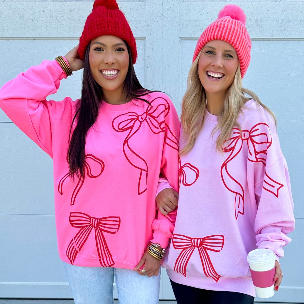 PUFF 'Red Bows' Crewneck Sweatshirt