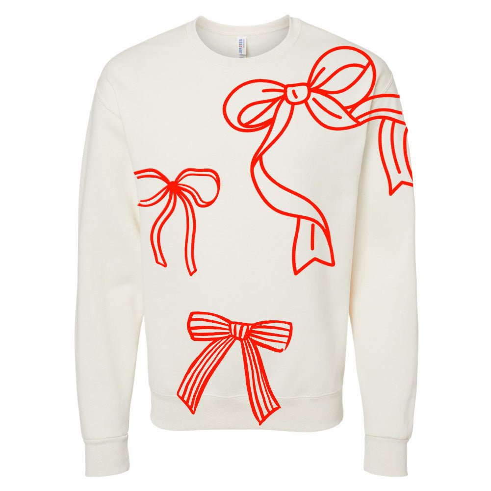 PUFF 'Red Bows' Crewneck Sweatshirt