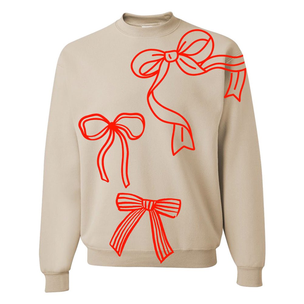 PUFF 'Red Bows' Crewneck Sweatshirt
