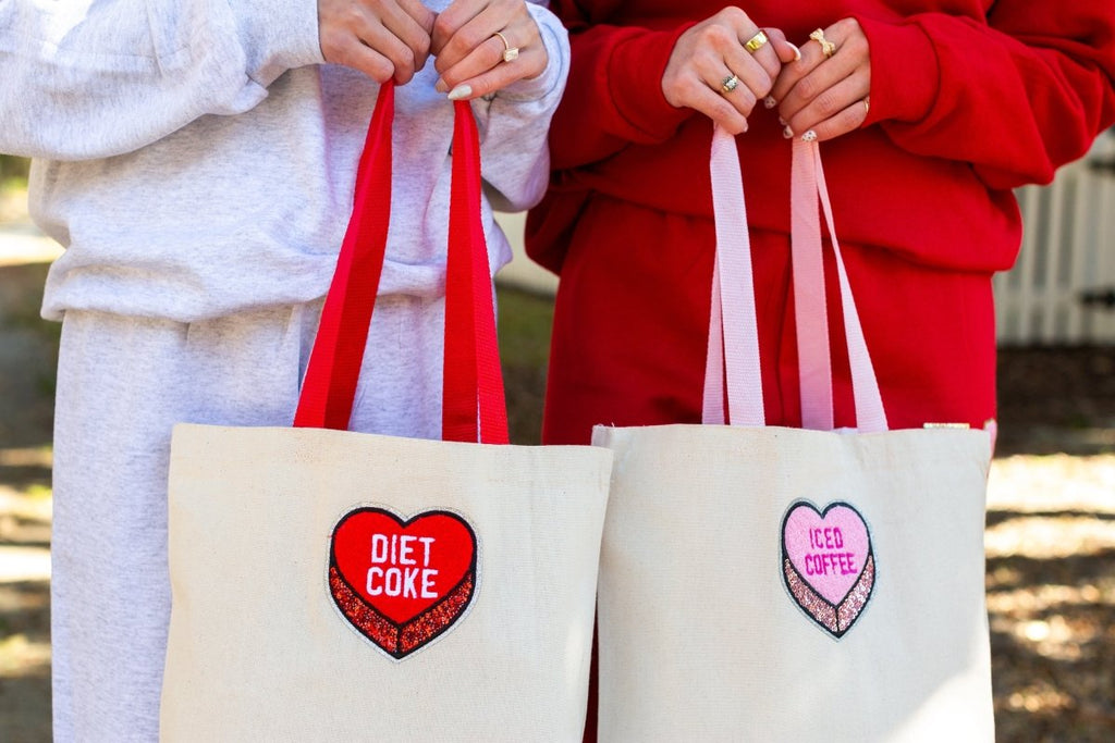 'Sip & Sparkle' Canvas Tote