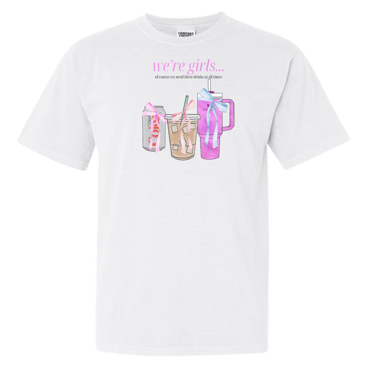 'We're Girls' Bow Drinks T-Shirt